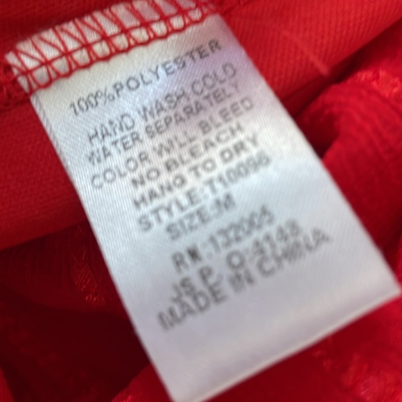 Entro Red Cold Shoulder Ruffle Top - Picture 7 of 7